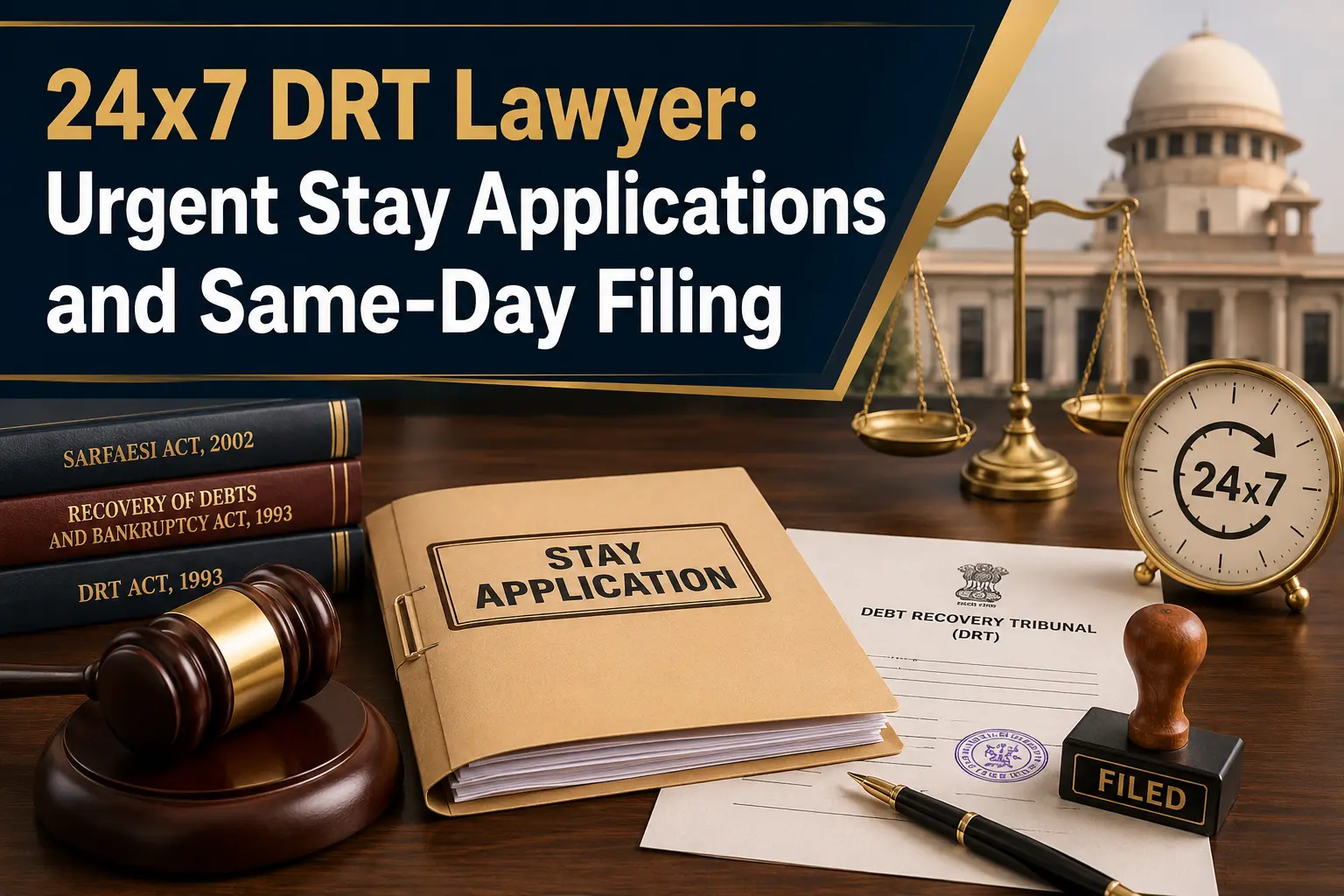 24x7 DRT Lawyer: Urgent Stay & Same-Day Filing