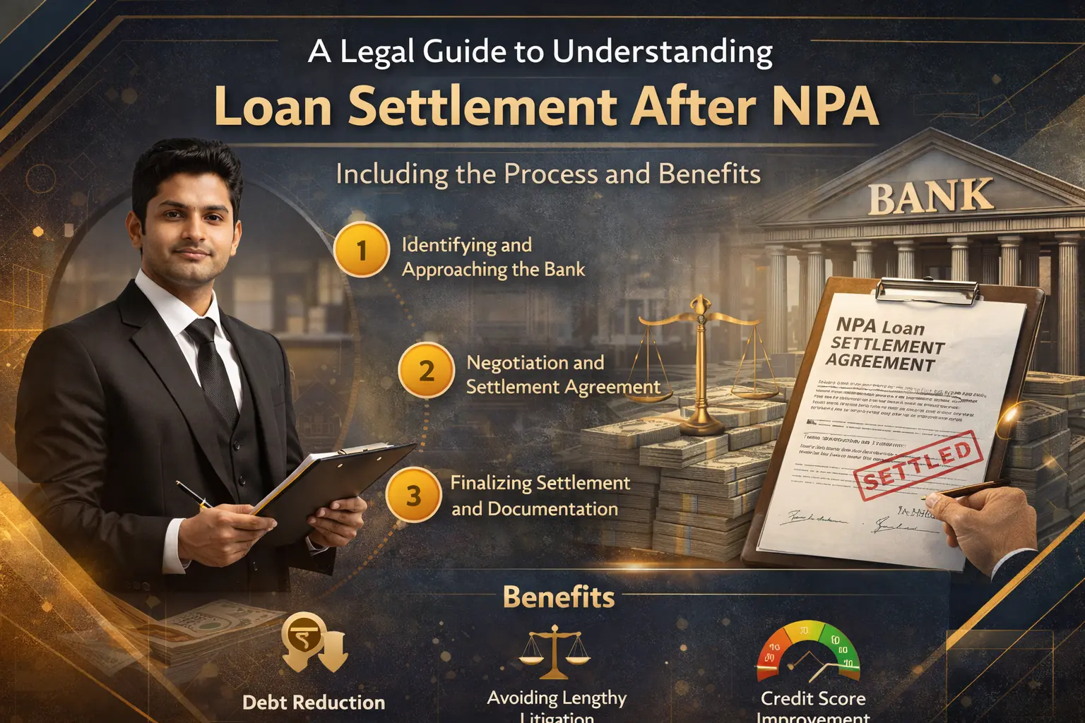 A legal guide to understanding loan settlement after NPA, including the steps and benefits