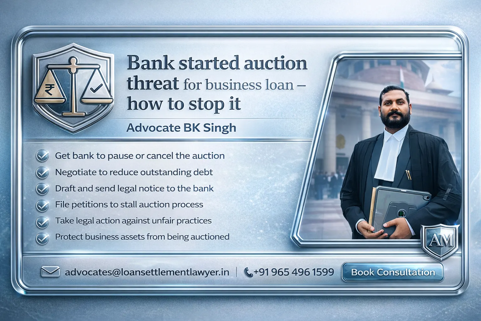 Bank Started Auction Threat for Business Loan How to Stop It