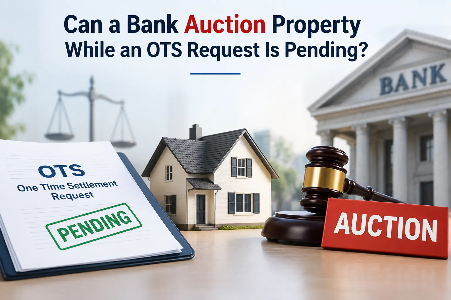 Can a Bank Auction Property While an OTS Request Is Pending?