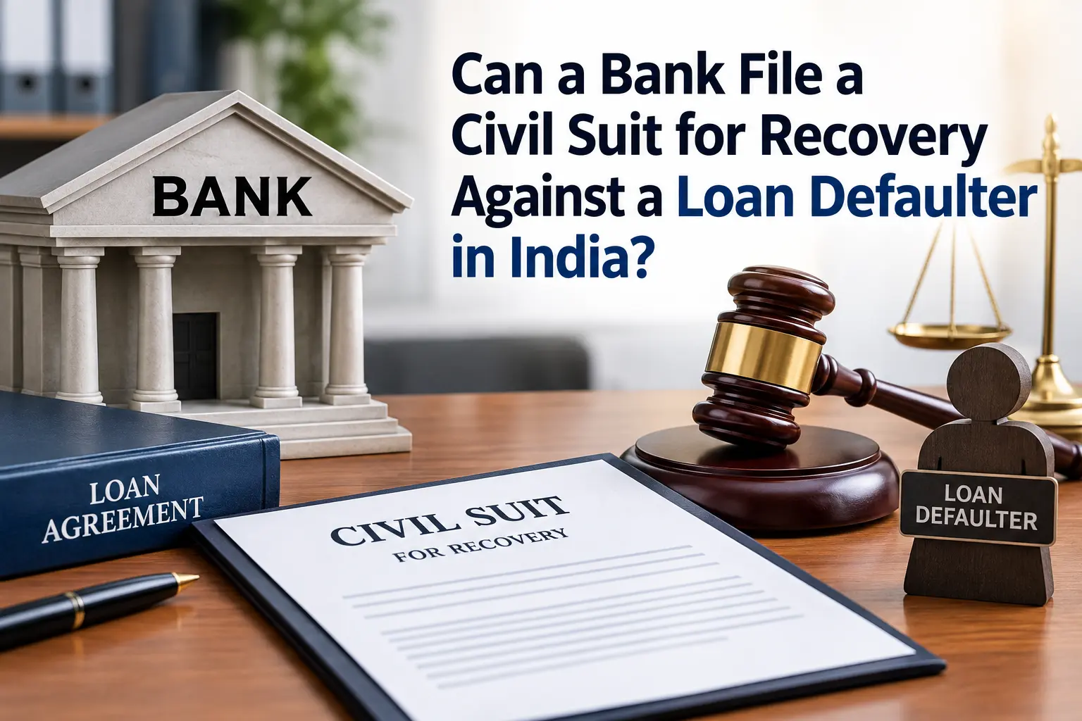 Can a Bank File a Civil Suit for Recovery Against a Loan Defaulter in India?