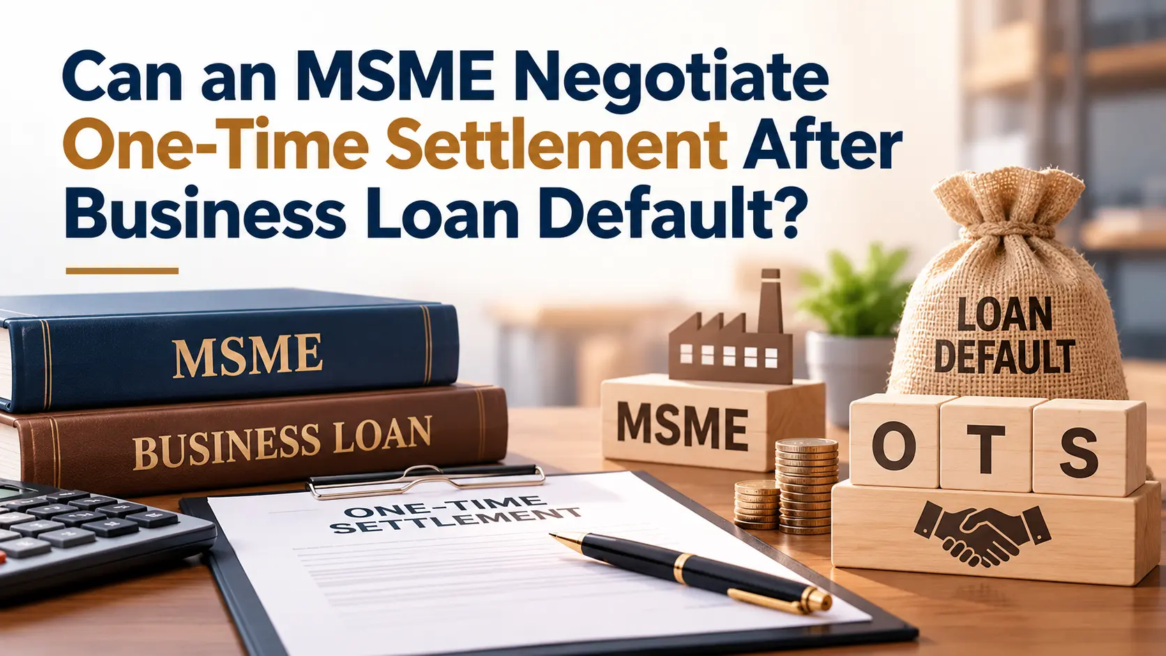 Can an MSME Negotiate One-Time Settlement After Business Loan Default?