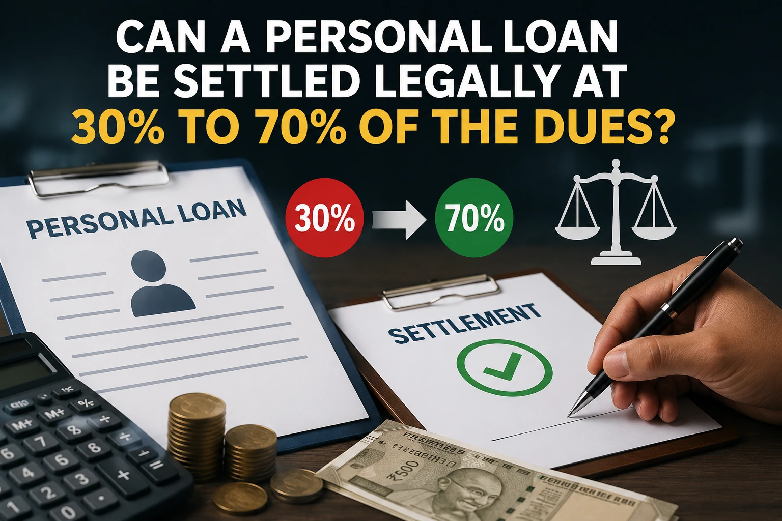Can You Settle a Personal Loan at 30%-70%?