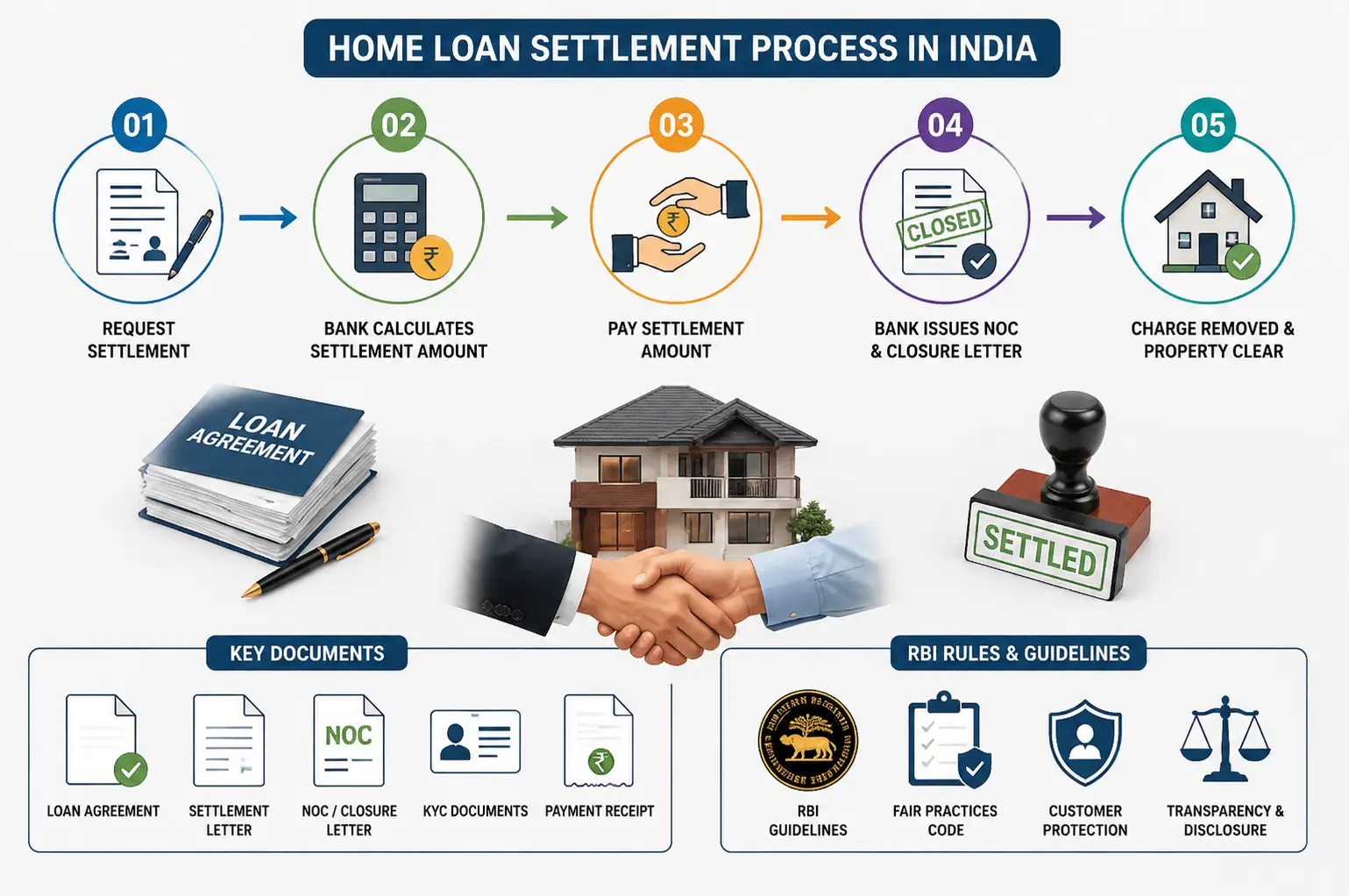 Home Loan Settlement Process in India: Steps, Documents & RBI Rules