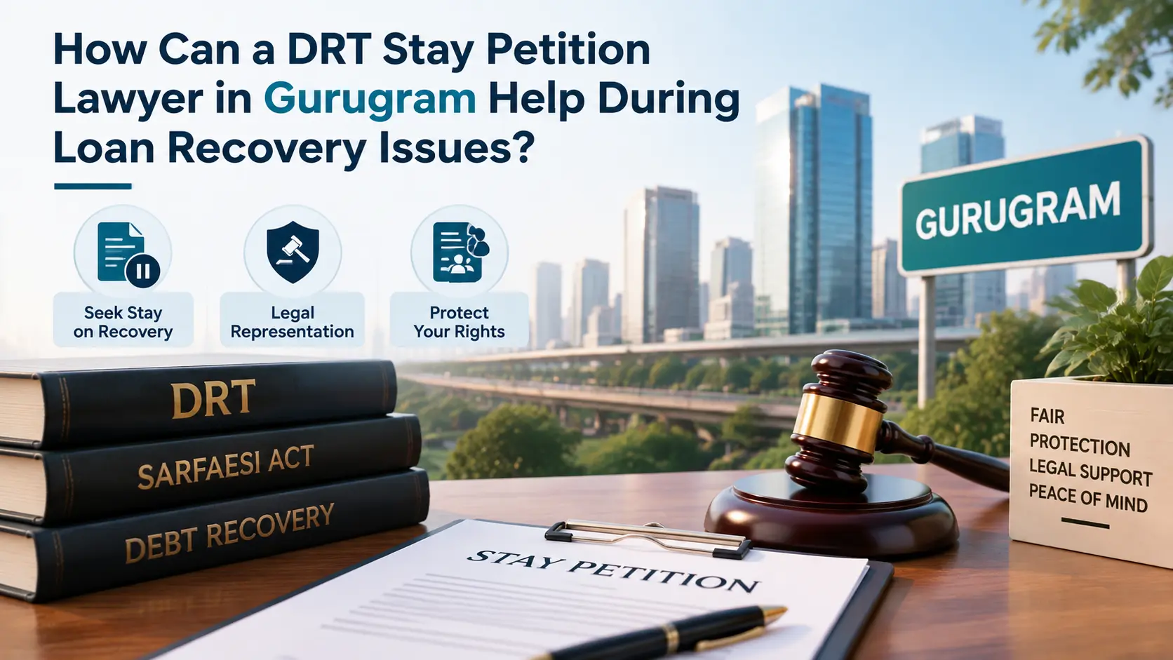 How Can a DRT Stay Petition Lawyer in Gurugram Help During Loan Recovery Issues?