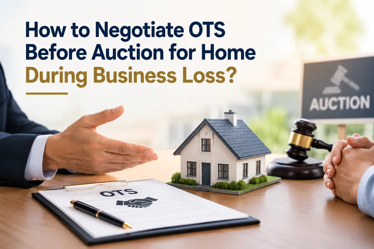 How to Negotiate OTS Before Auction for Home During Business Loss