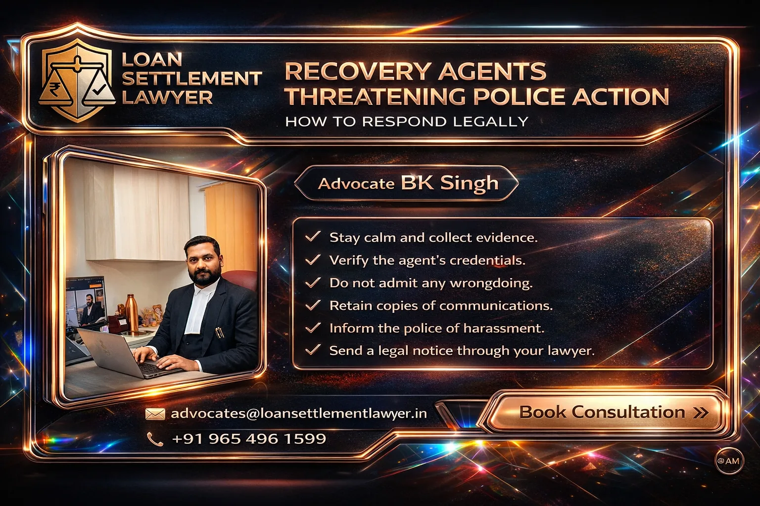 How to respond legally when recovery agents threaten police action