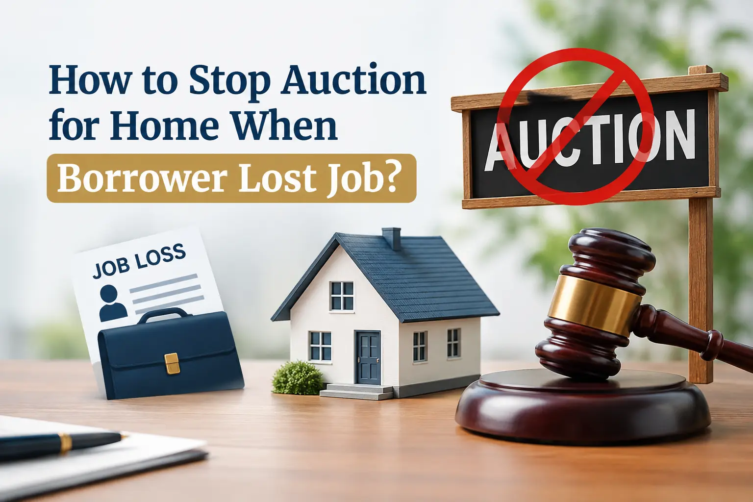 How to Stop Auction for Home When Borrower Lost Job?