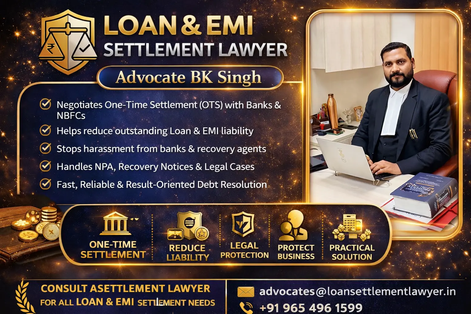 Loan & EMI Settlement Lawyer in India | Personal Loan EMI Settlement Lawyer Help