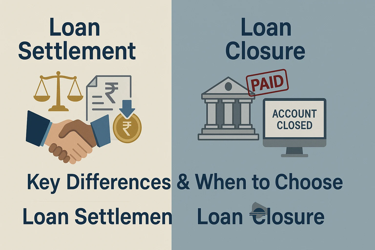 Loan Settlement vs Loan Closure - Key Differences and When to Choose Which Option