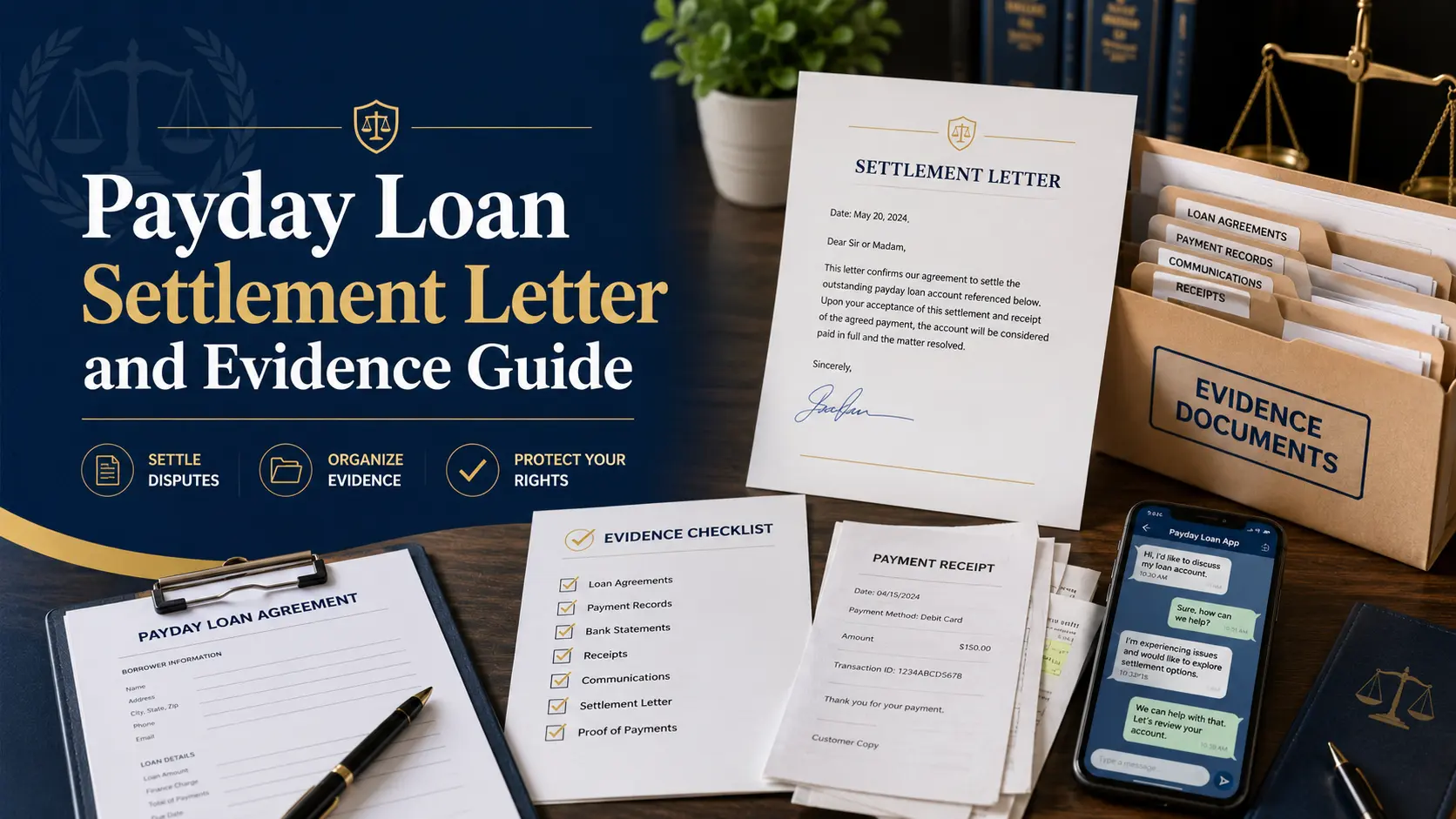 Payday Loan App Refusing Settlement Letter and Evidence File Preparation for Borrowers