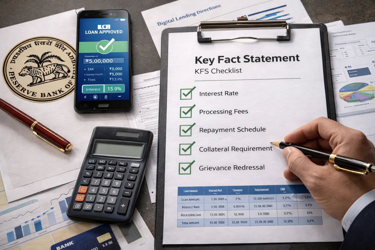 RBI Digital Lending Guidelines 2025 Statement of Key Facts KFS List