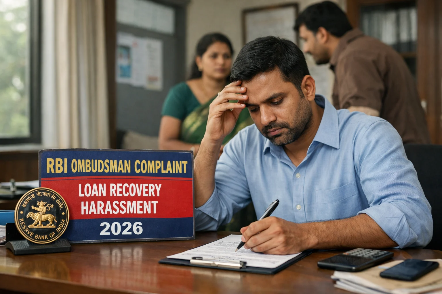 RBI ombudsman complaint for harassment in loan recovery 2026