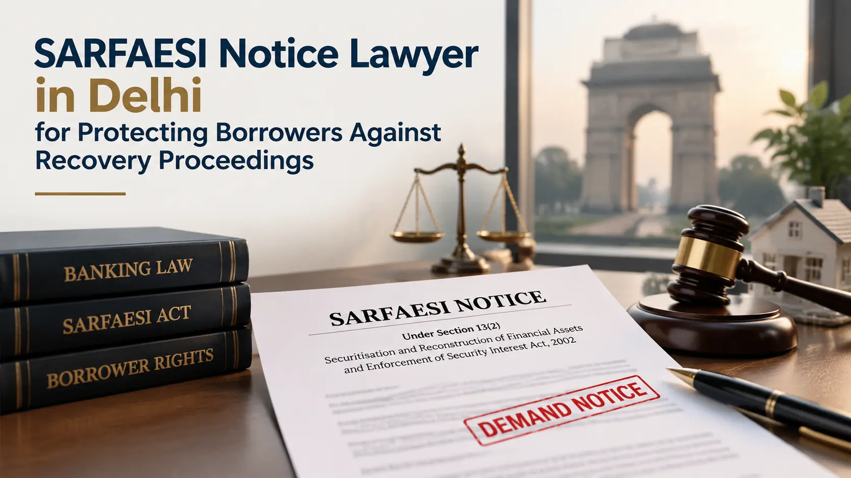 SARFAESI Notice Lawyer in Delhi for Protecting Borrowers Against Recovery Proceedings