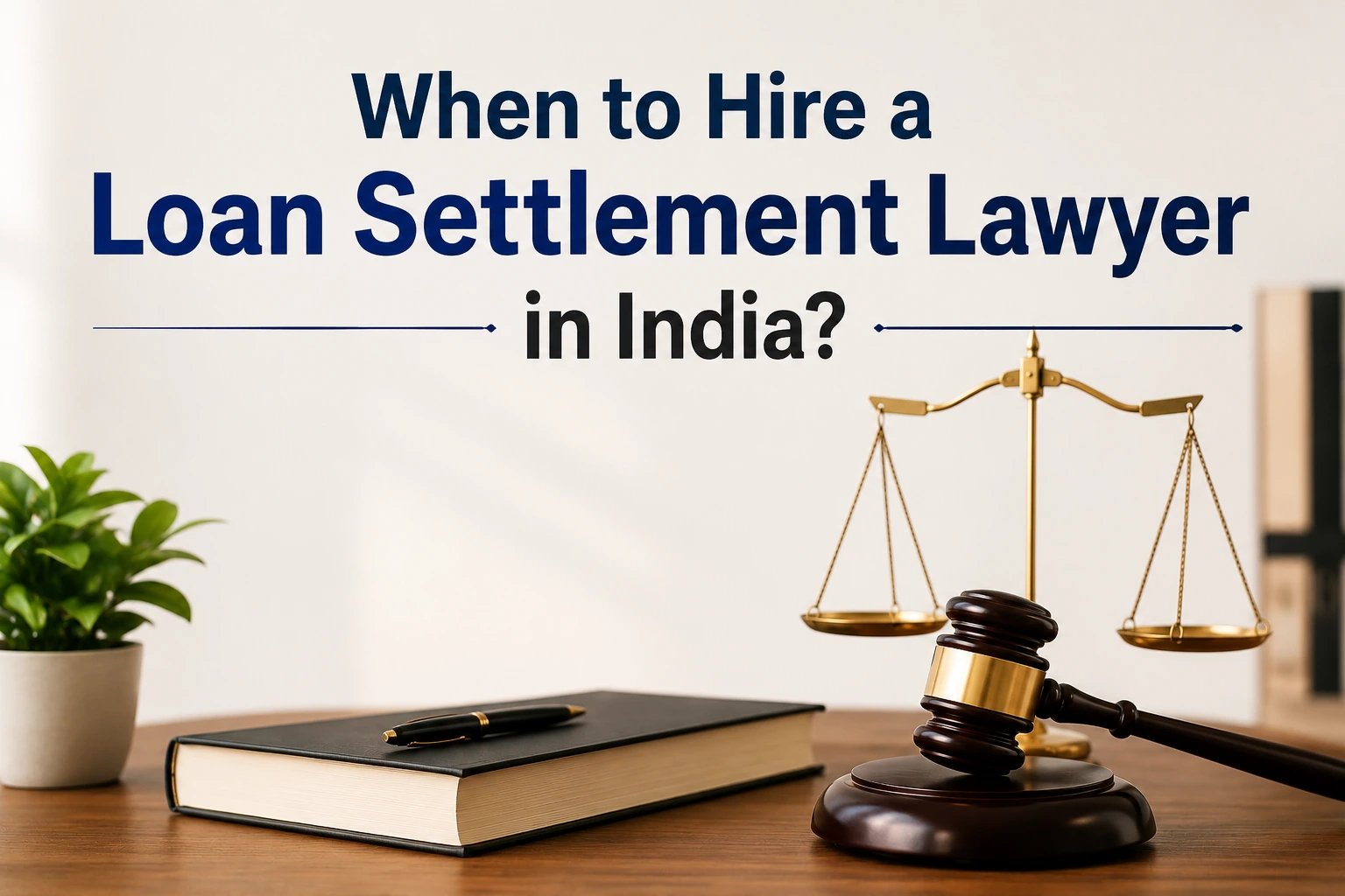 When to Hire a Loan Settlement Lawyer in India